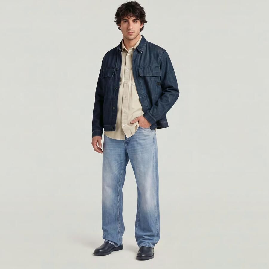 G-Star RAW Boxy Clean Neo Raw Overshirt Donkerblauw Heren - Foto 3