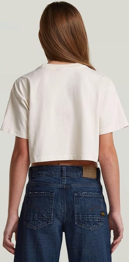 G-Star RAW Boxy Cropped T-Shirt voor meisjes Beige meisjes - Foto 5
