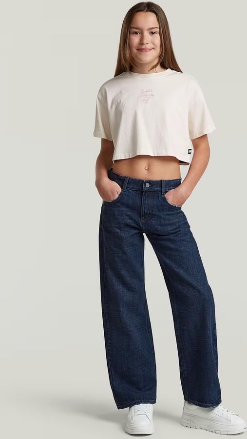G-Star RAW Boxy Cropped T-Shirt voor meisjes Beige meisjes - Foto 3