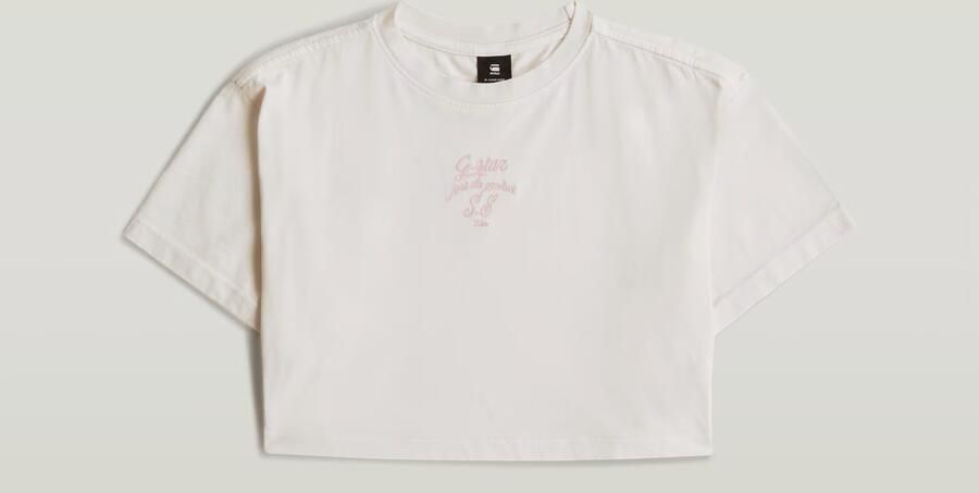 G-Star RAW Boxy Cropped T-Shirt voor meisjes Beige meisjes - Foto 4