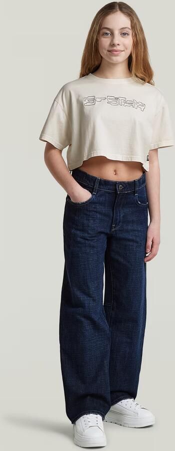G-Star RAW Boxy Cropped T-Shirt voor meisjes Beige meisjes - Foto 6