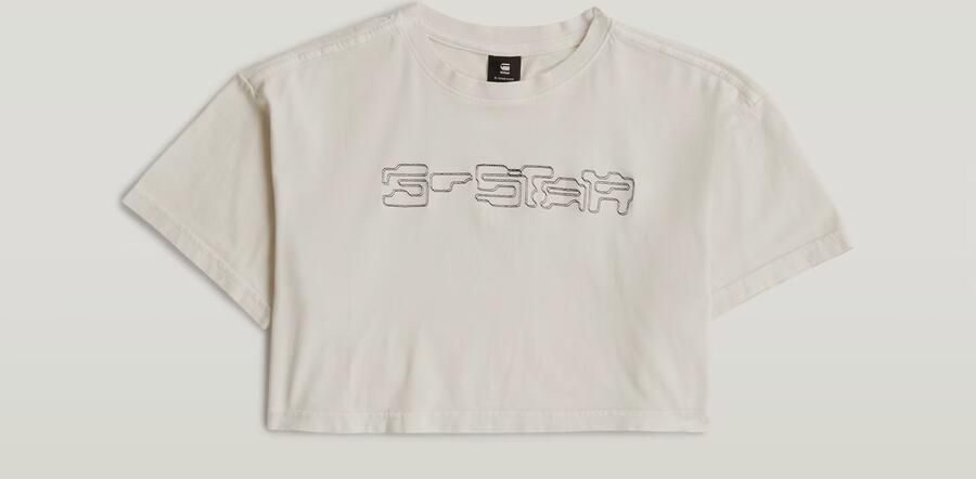 G-Star RAW Boxy Cropped T-Shirt voor meisjes Beige meisjes - Foto 5