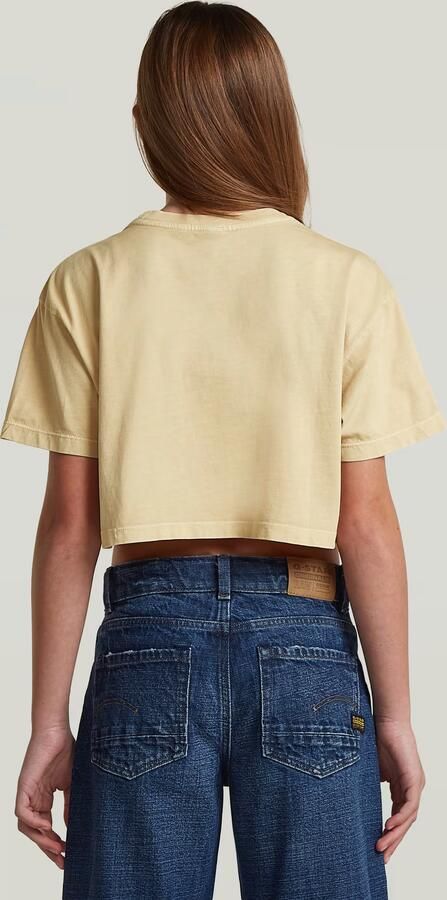 G-Star RAW Boxy Cropped T-Shirt voor meisjes Beige meisjes - Foto 4