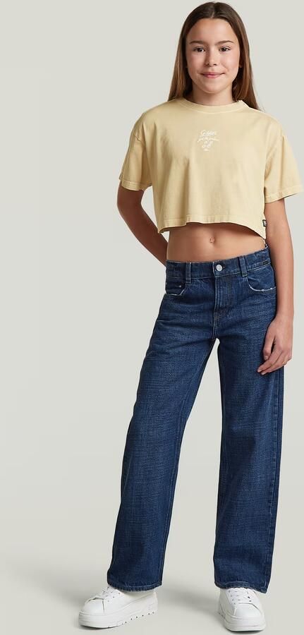 G-Star RAW Boxy Cropped T-Shirt voor meisjes Beige meisjes - Foto 5