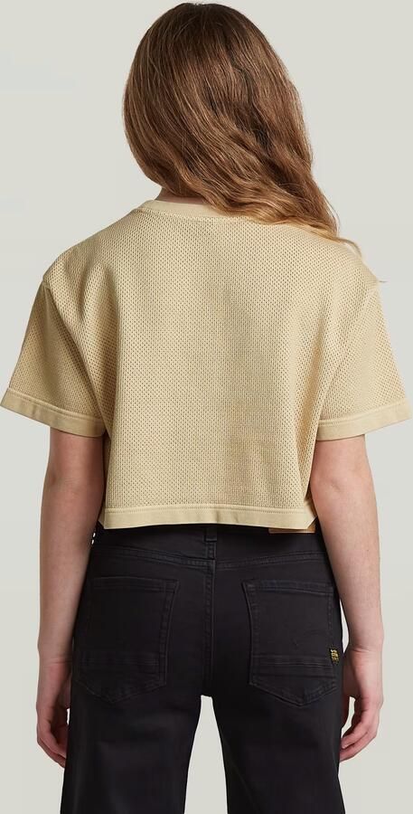 G-Star RAW Boxy Cropped T-Shirt voor meisjes Beige meisjes - Foto 3