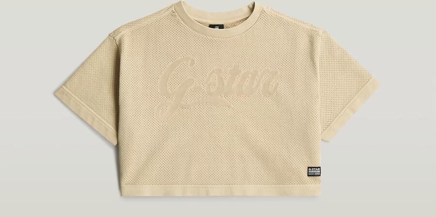 G-Star RAW Boxy Cropped T-Shirt voor meisjes Beige meisjes - Foto 5