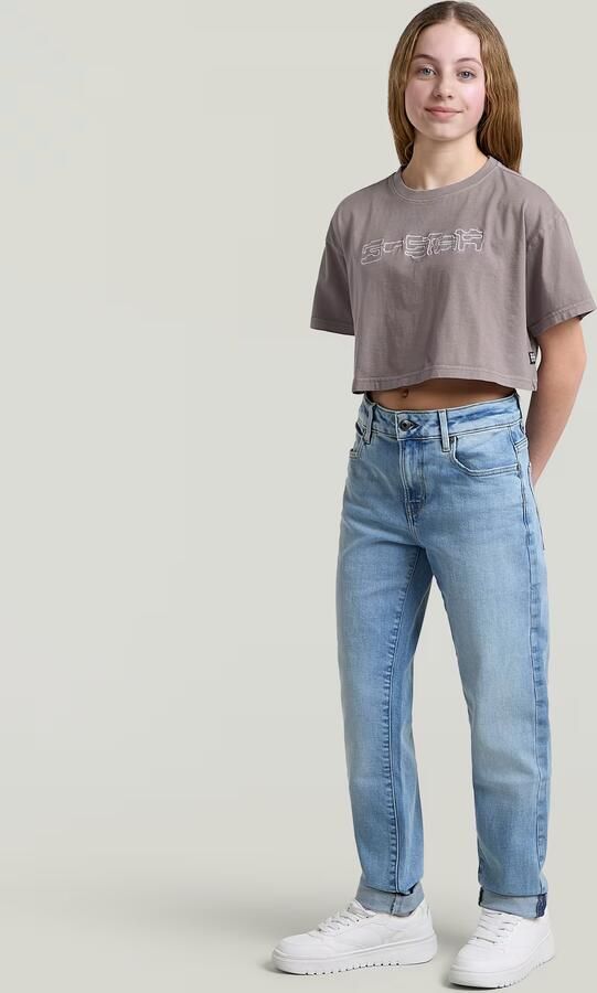 G-Star RAW Boxy Cropped T-Shirt voor meisjes Grijs meisjes - Foto 5