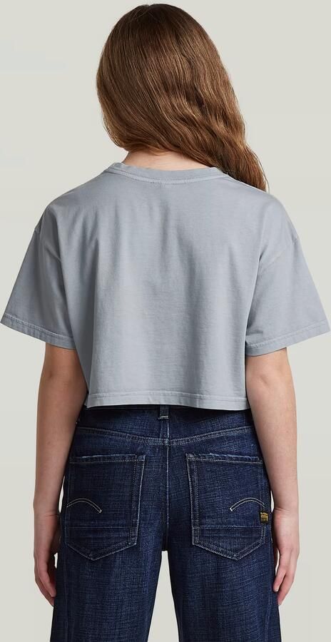 G-Star RAW Boxy Cropped T-Shirt voor meisjes Lichtblauw meisjes - Foto 5