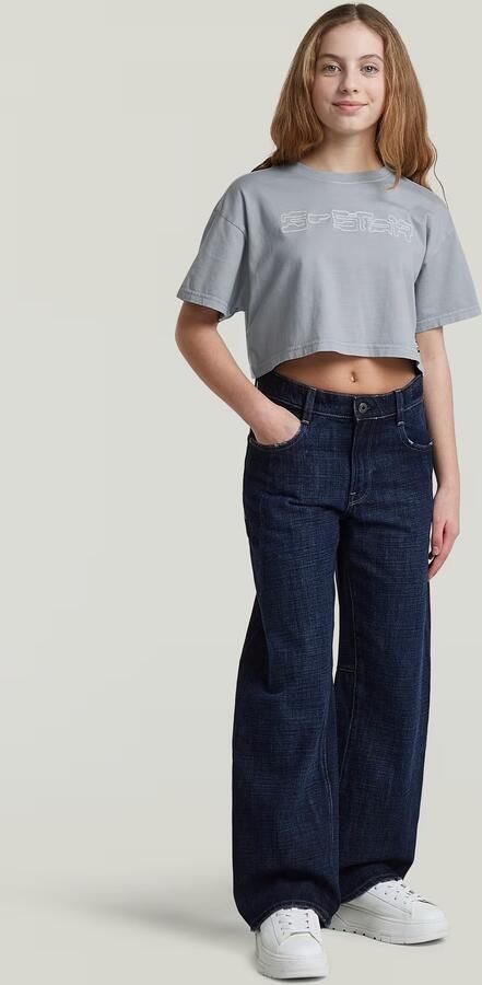 G-Star RAW Boxy Cropped T-Shirt voor meisjes Lichtblauw meisjes - Foto 7