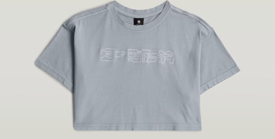 G-Star RAW Boxy Cropped T-Shirt voor meisjes Lichtblauw meisjes - Foto 6