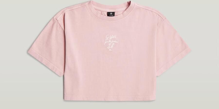 G-Star RAW Boxy Cropped T-Shirt voor meisjes Roze meisjes - Foto 4