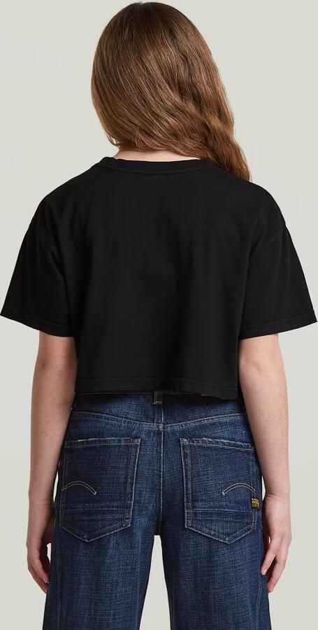 G-Star RAW Boxy Cropped T-Shirt voor meisjes Zwart meisjes - Foto 3