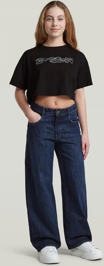 G-Star RAW Boxy Cropped T-Shirt voor meisjes Zwart meisjes - Foto 5