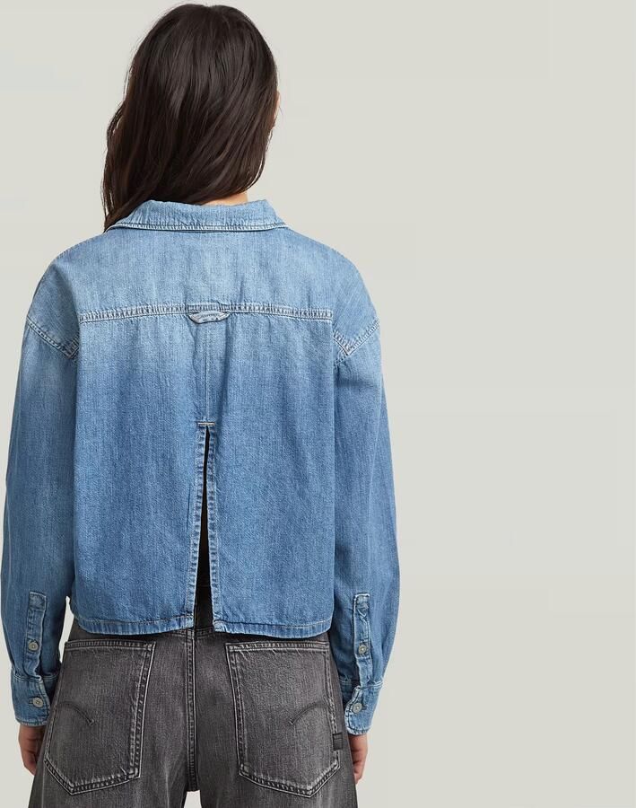 G-Star RAW Boxy Day Shirt Midden blauw Dames - Foto 3