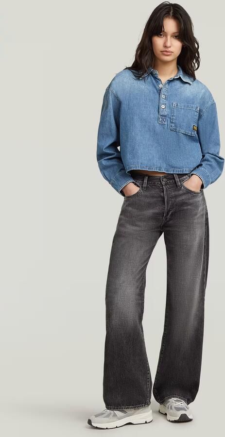 G-Star RAW Boxy Day Shirt Midden blauw Dames - Foto 5