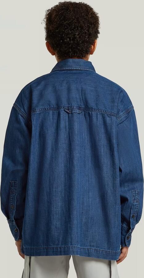 G-Star RAW Boxy Fit Overhemd voor jongens Donkerblauw jongens - Foto 5