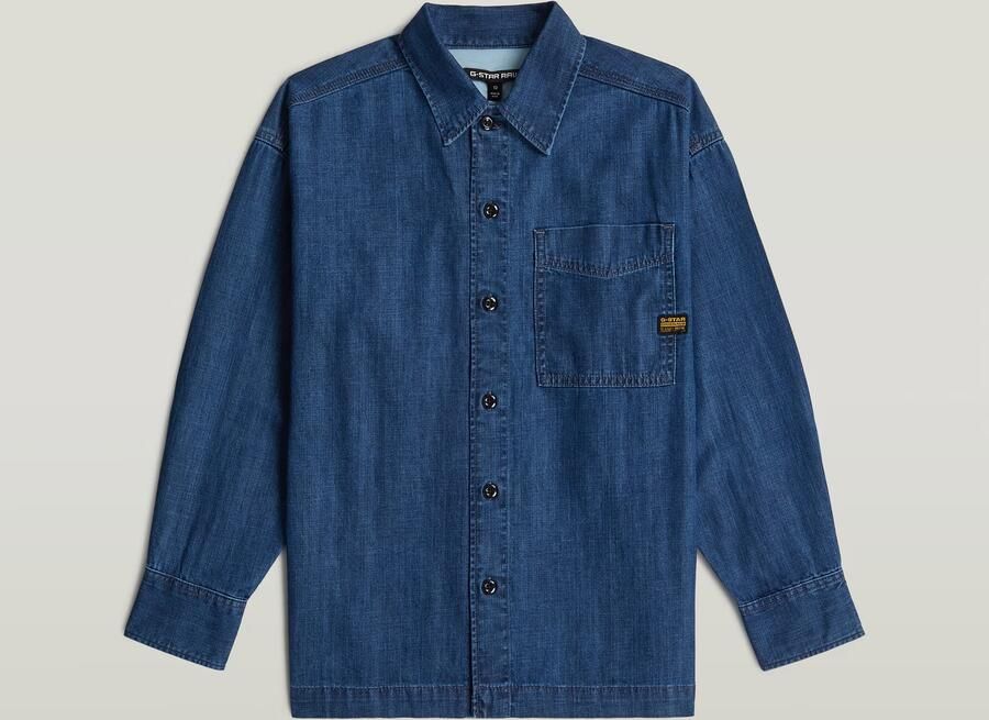 G-Star RAW Boxy Fit Overhemd voor jongens Donkerblauw jongens - Foto 3