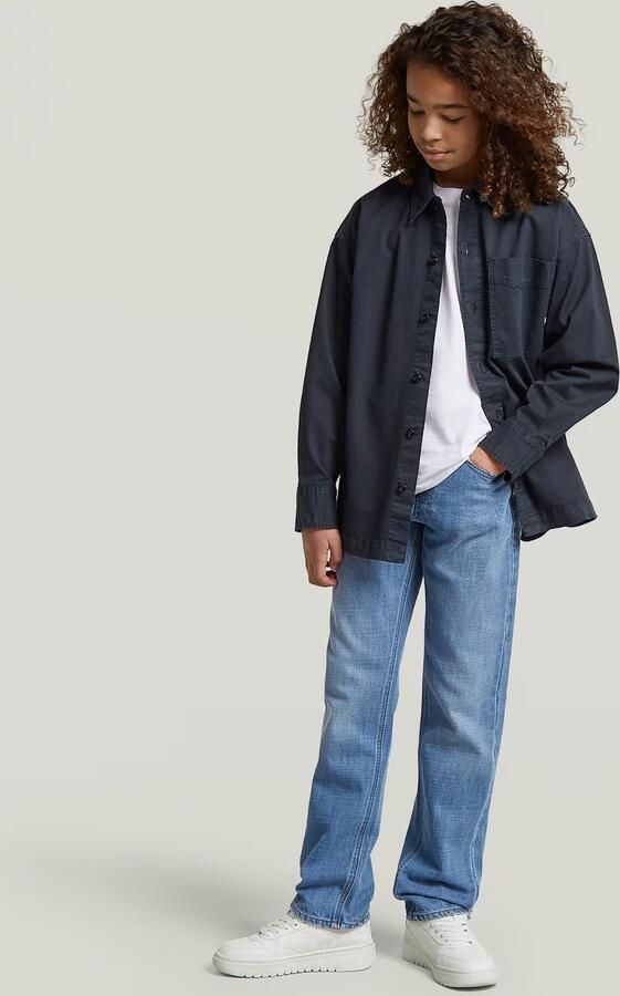 G-Star RAW Boxy Fit Overhemd voor jongens Donkerblauw jongens - Foto 4