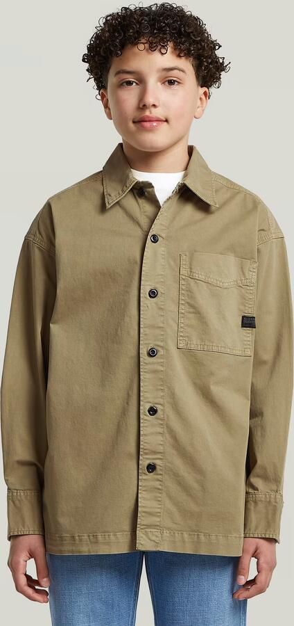 G-Star RAW Boxy Fit Overhemd voor jongens Groen jongens