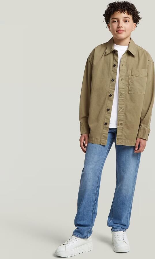 G-Star RAW Boxy Fit Overhemd voor jongens Groen jongens - Foto 4