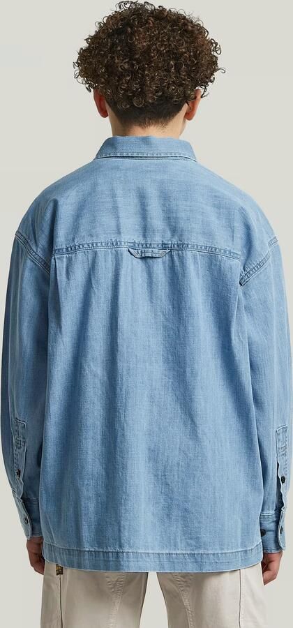 G-Star RAW Boxy Fit Overhemd voor jongens Lichtblauw jongens - Foto 5