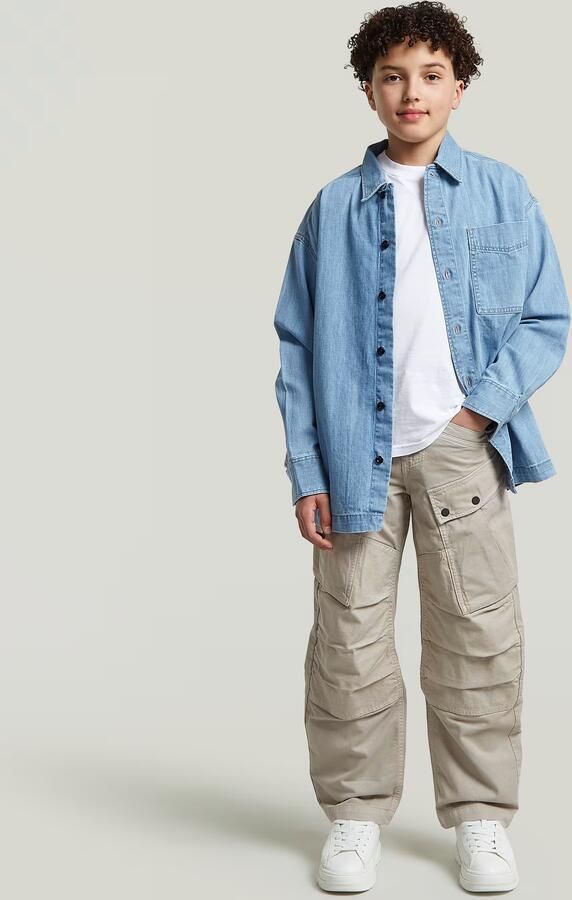G-Star RAW Boxy Fit Overhemd voor jongens Lichtblauw jongens - Foto 4