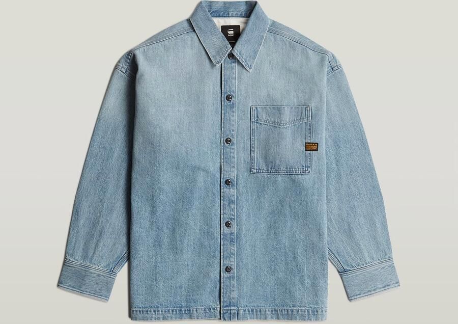 G-Star RAW Boxy Fit Overshirt Anders Heren - Foto 3