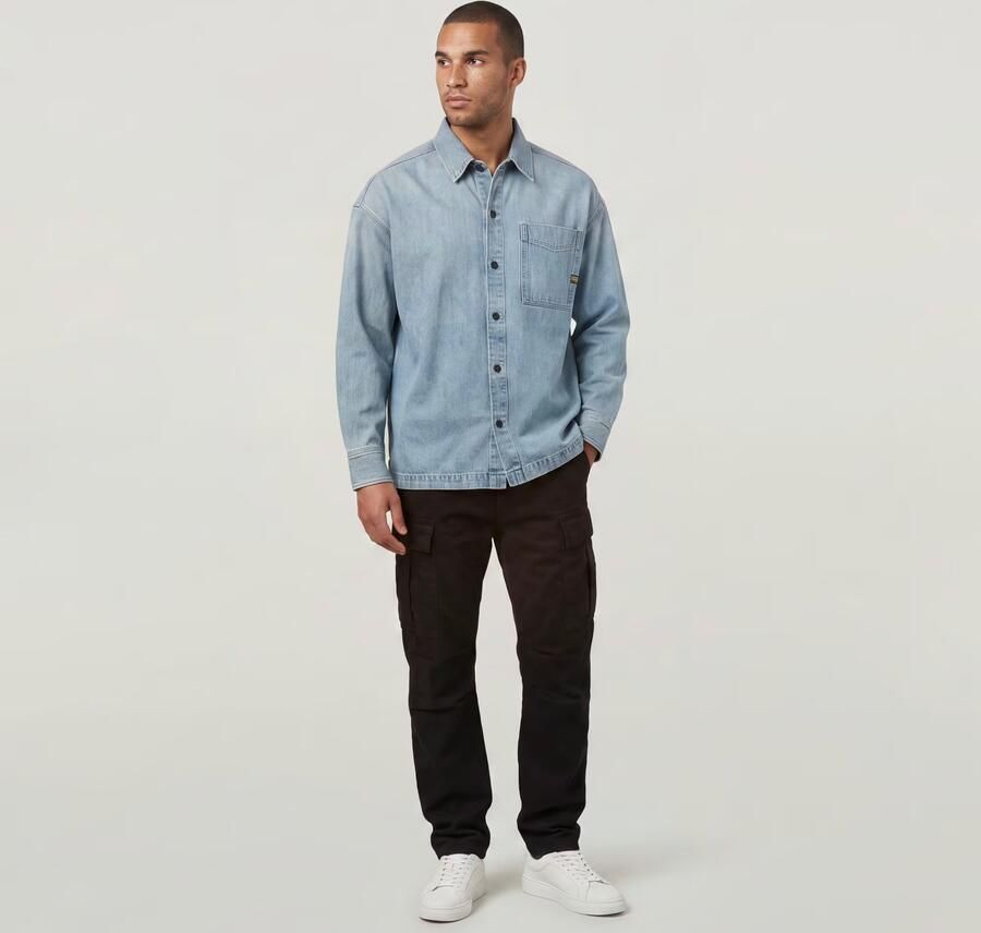 G-Star RAW Boxy Fit Overshirt Anders Heren - Foto 4