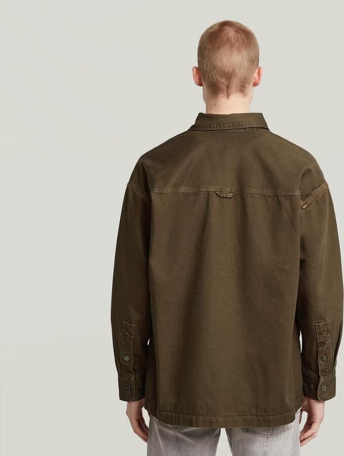 G-Star RAW Boxy Fit Overshirt Bruin Heren - Foto 3