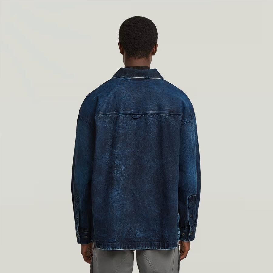 G-Star RAW Boxy Fit Overshirt Donkerblauw Heren - Foto 2