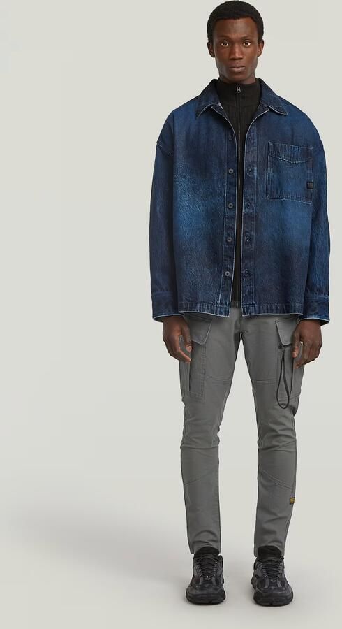 G-Star RAW Boxy Fit Overshirt Donkerblauw Heren - Foto 7