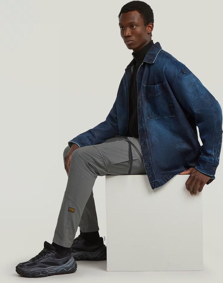 G-Star RAW Boxy Fit Overshirt Donkerblauw Heren - Foto 5