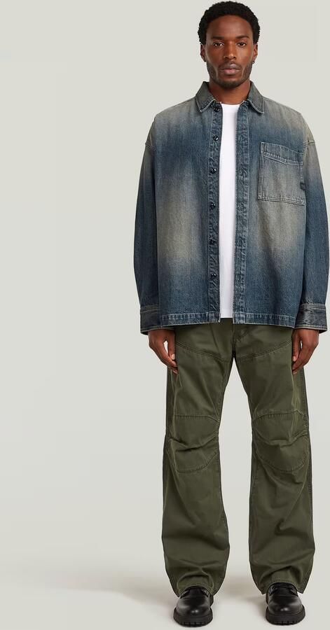 G-Star RAW Boxy Fit Overshirt Donkerblauw Heren - Foto 6