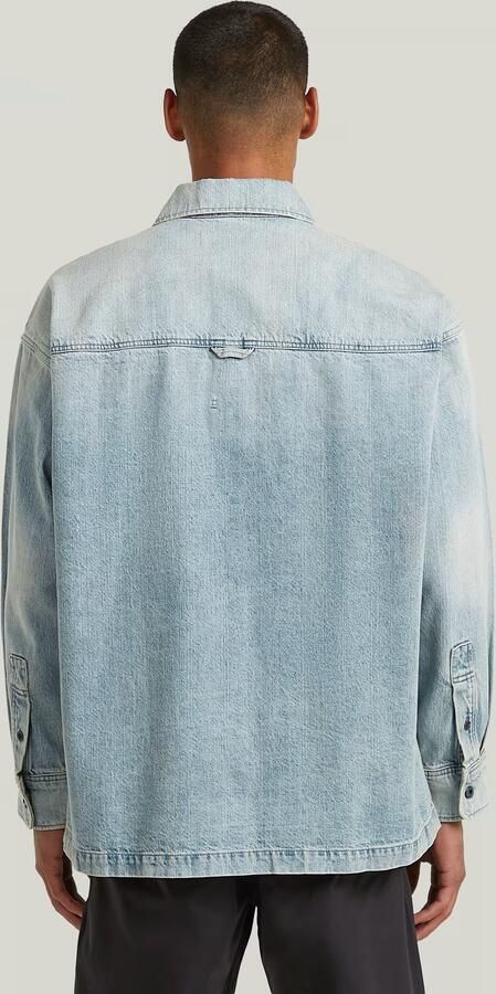 G-Star RAW Boxy Fit Overshirt Lichtblauw Heren - Foto 5