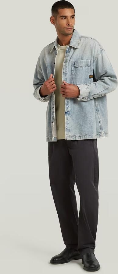 G-Star RAW Boxy Fit Overshirt Lichtblauw Heren - Foto 6