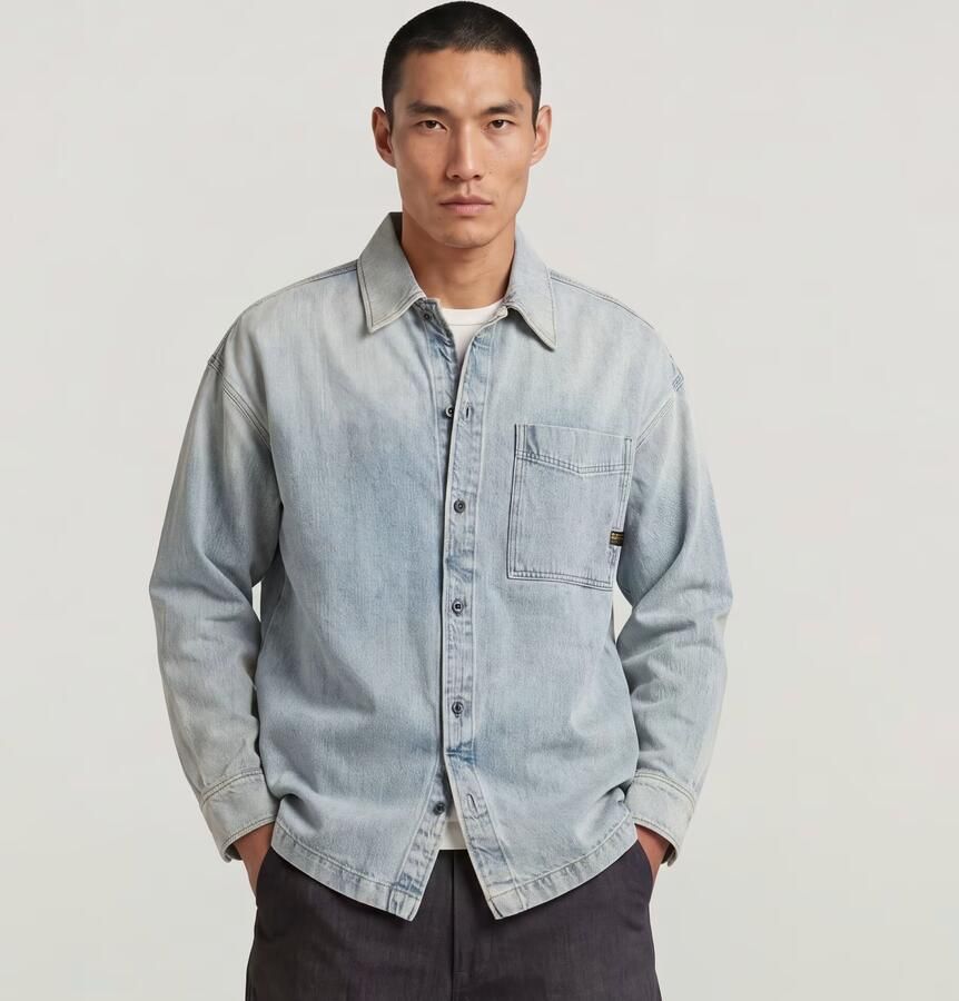 G-Star Raw Spijkerjack D23007-E352 BOXY FIT OVERSHIRT-H947 VINTAGE BORNITE - Foto 4