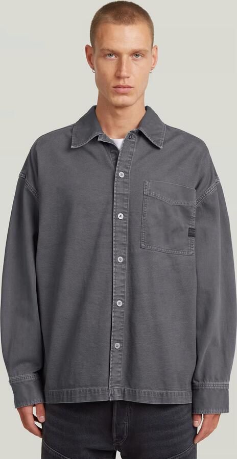 G-Star RAW Boxy Fit Overshirt Midden blauw Heren