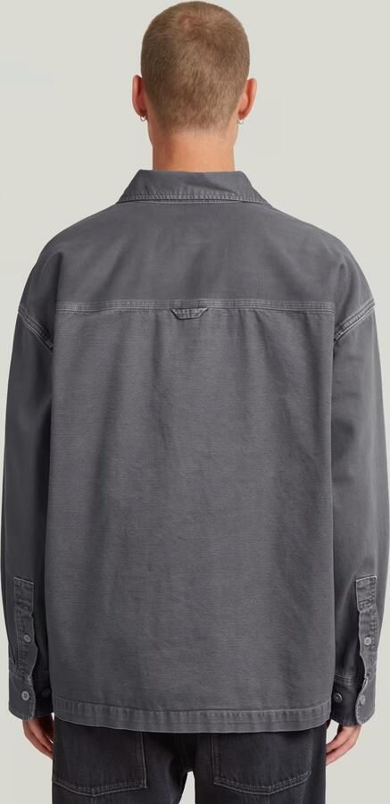 G-Star RAW Boxy Fit Overshirt Midden blauw Heren - Foto 5