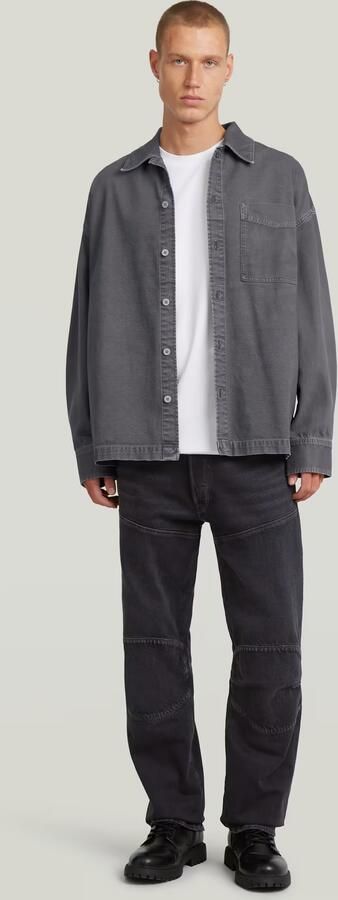 G-Star RAW Boxy Fit Overshirt Midden blauw Heren - Foto 6