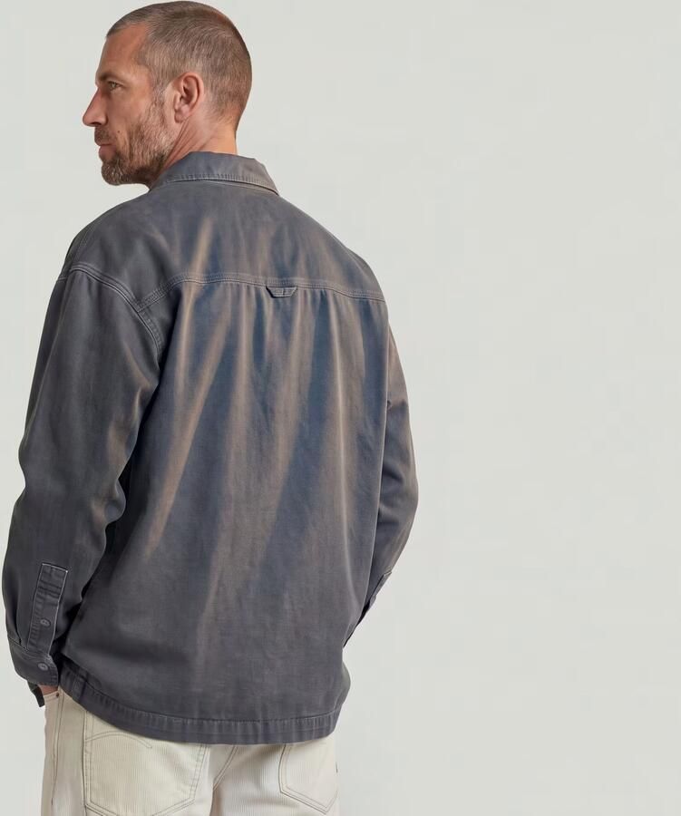 G-Star RAW Boxy Fit Overshirt Midden blauw Heren - Foto 4