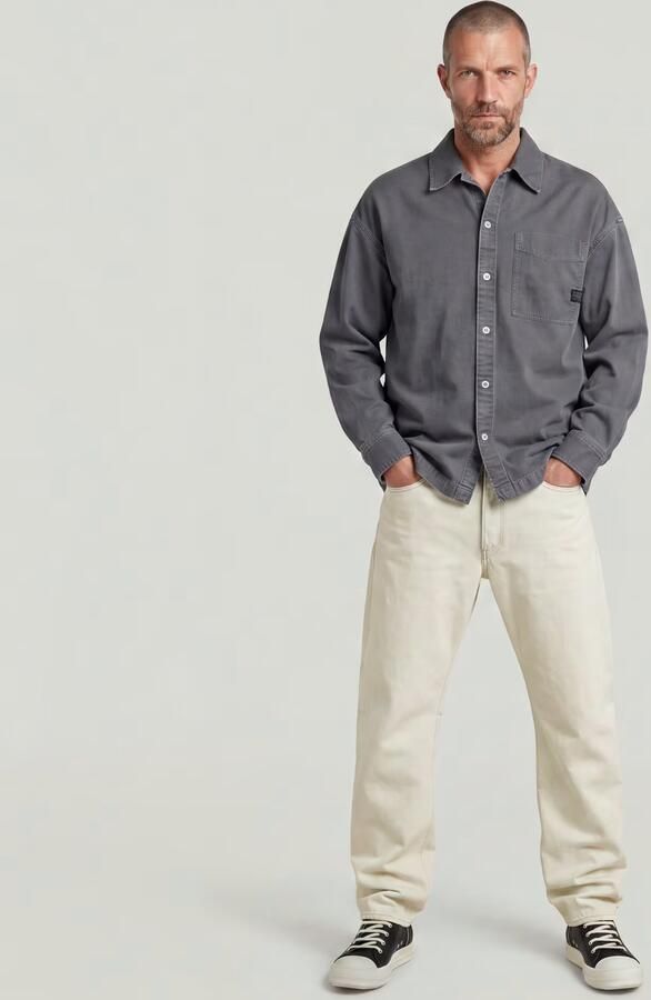 G-Star RAW Boxy Fit Overshirt Midden blauw Heren - Foto 6