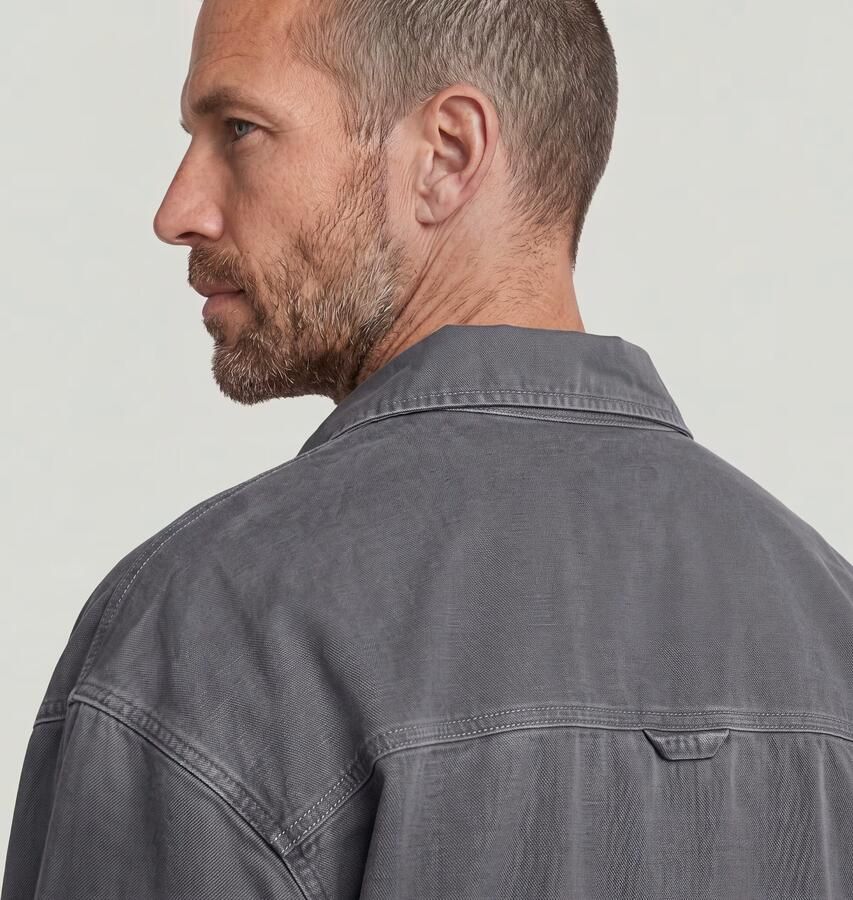G-Star RAW Boxy Fit Overshirt Midden blauw Heren - Foto 3