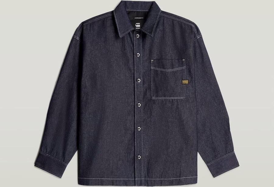 G-Star Raw Boxy fit jeansoverhemd met labeldetail - Foto 7