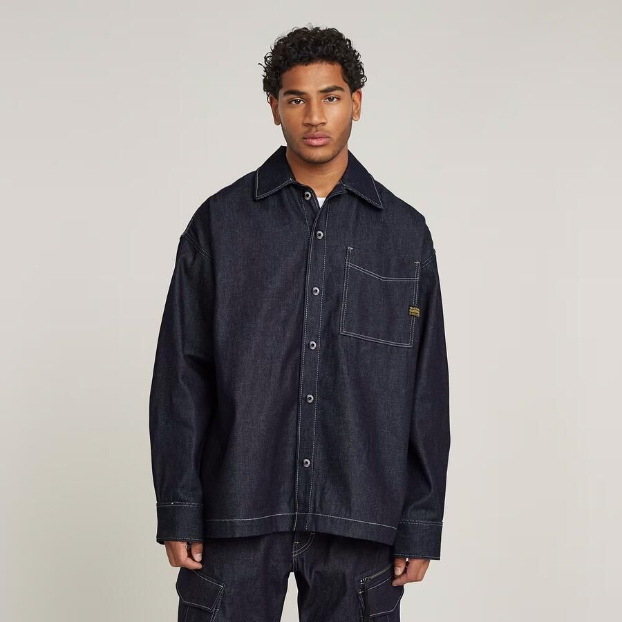 G-Star Raw Boxy fit jeansoverhemd met labeldetail - Foto 2