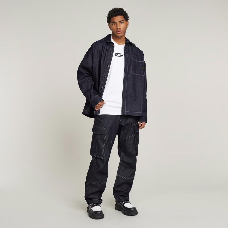 G-Star Raw Boxy fit jeansoverhemd met labeldetail - Foto 4