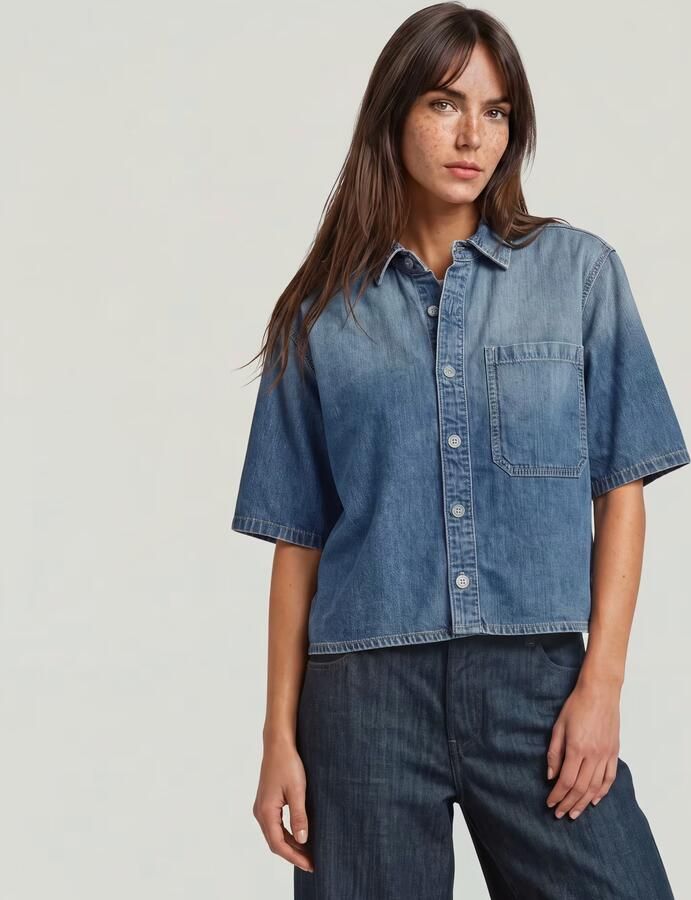 G-Star RAW Boxy Relaxed 1-Pocket Overhemd Anders Dames - Foto 3