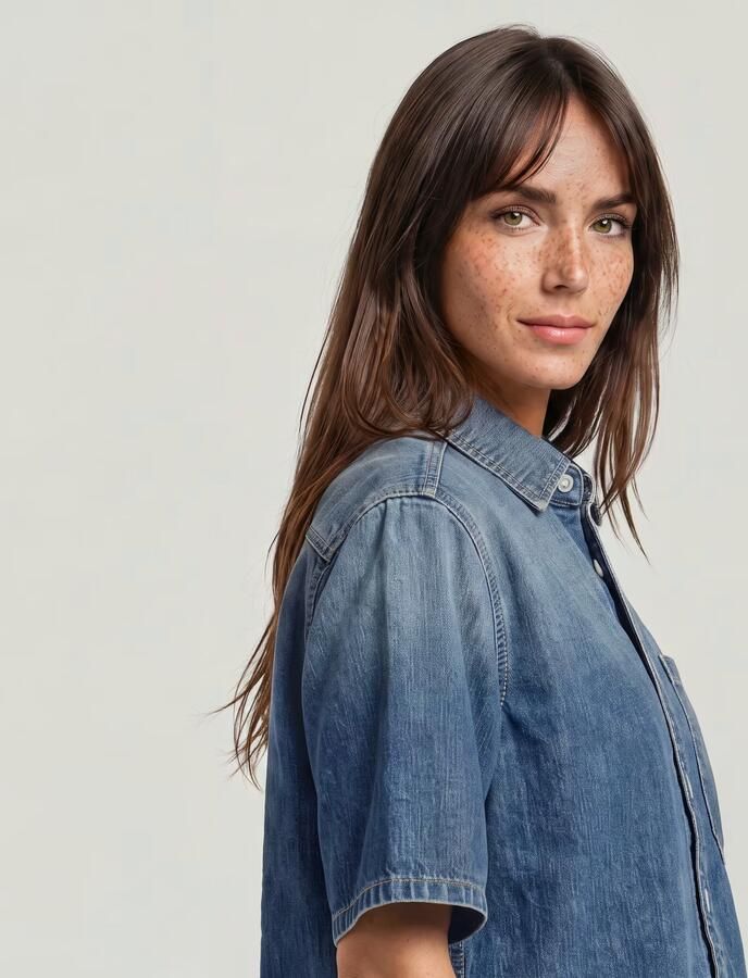 G-Star RAW Boxy Relaxed 1-Pocket Overhemd Anders Dames - Foto 4