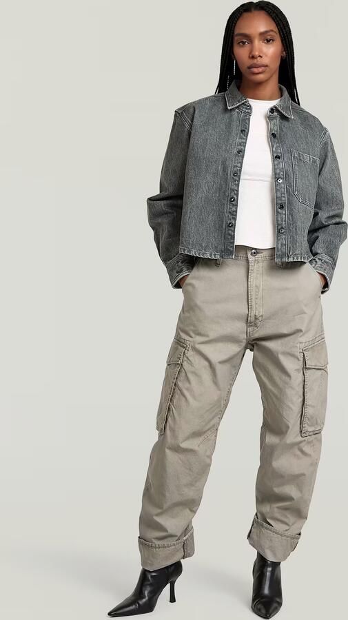 G-Star RAW Boxy Relaxed 1-Pocket Overshirt Groen Dames - Foto 6