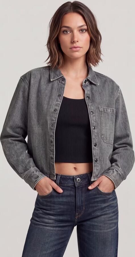 G-Star RAW Boxy Relaxed 1-Pocket Overshirt Groen Dames - Foto 6