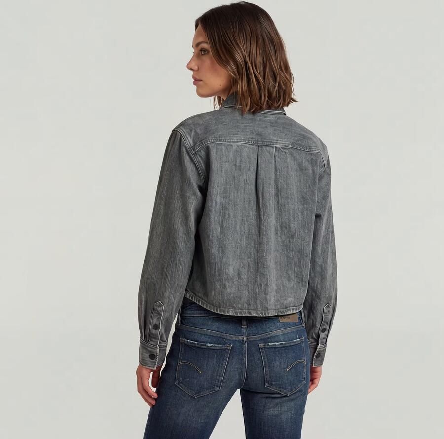 G-Star RAW Boxy Relaxed 1-Pocket Overshirt Groen Dames - Foto 5